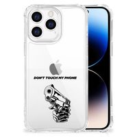 iPhone 14 Pro Anti Shock Case Gun Don't Touch My Phone - thumbnail