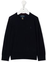 Ralph Lauren Kids pull Polo Pony en maille fine - Bleu