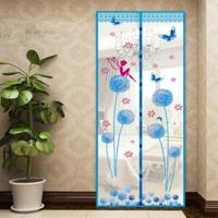 Zomer Mosquito gordijn magnetische zachte scherm deur gordijn grootte: 100 x 210cm (baby blauw)