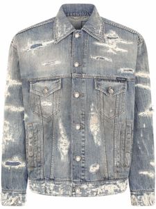 Dolce & Gabbana veste en jean à effet usé - Bleu