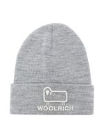 Woolrich Kids bonnet à logo brodé - Gris