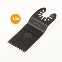 Zaagblad Precision Japanse vertanding HCS 40x35mm voor hout, type Q04, met universele aansluiting, set van 10 stuks