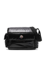 Moncler Enfant sac matelassé à patch logo - Noir