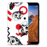 Silicone Back Case Xiaomi Redmi 7A Skull Red - thumbnail