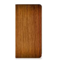 Google Pixel 8A Book Wallet Case Donker Hout - thumbnail