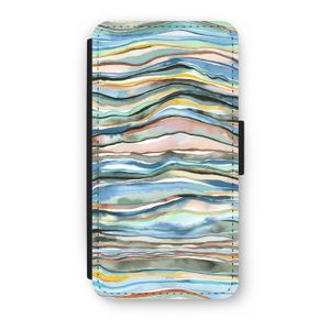 Watercolor Agate: iPhone XS Flip Hoesje