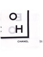 CHANEL Pre-Owned foulard à imprimé Coco (années 1990-2000) - Blanc