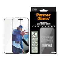 PanzerGlass CERAMIC schermbeschermer voor Apple iPhone 16 Pro Max 6,9 inch 2024 | Ultrasterk volledig scherm Japans glas, val-/krasbescherming, anti-vingerafdruk, hoesvriendelijk, eenvoudig te