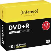 Intenso 4811652 DVD+R disc 4.7 GB 10 stuk(s) Slimcase Bedrukbaar - thumbnail