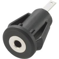 TRU COMPONENTS 716868 Jackplug 2,5 mm Bus, inbouw verticaal Aantal polen: 2 Mono Zwart 1 stuk(s) - thumbnail