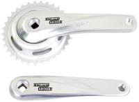 Sunrace Crankstel 33T, cranklengte 170mm. zilver, aluminium, spieloos - thumbnail