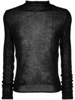 Rick Owens fine-knit panelled wool jumper - Noir - thumbnail