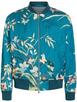 ETRO veste bomber en soie à fleurs - Bleu - thumbnail