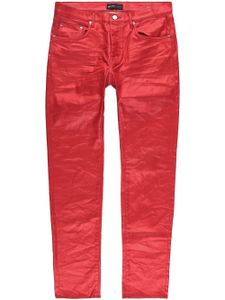 Purple Brand pantalon droit à effet froissé - Rouge