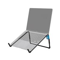 R-Go Steel Travel Laptopstandaard, Ergonomisch/Opvouwbaar, Universeel 10 tot 22 inch, Staal, Zwart