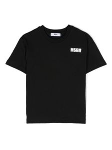 MSGM Kids t-shirt en coton à logo imprimé - Noir