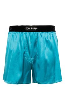 TOM FORD boxer à taille à logo - Bleu