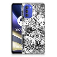 Silicone Back Case Motorola Moto G51 5G Skulls Angel - thumbnail