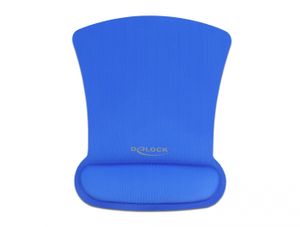 Delock 12699 Ergonomische muismat met polssteun blauw 255 x 207 mm