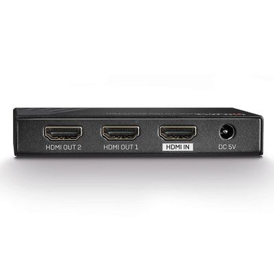 LINDY 2 Port HDMI 18G Splitter 2 poorten HDMI-splitter 3840 x 2160 Pixel Zwart