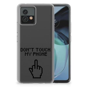 Motorola Moto G72 Silicone-hoesje Finger Don't Touch My Phone