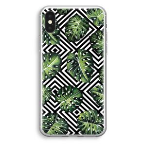 Geometrische jungle: iPhone X Transparant Hoesje