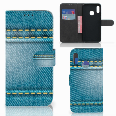 Huawei P Smart 2019 Wallet Case met Pasjes Jeans Huawei P Smart 2019 Wallet Case met Pasjes Jeans
