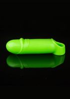 Smooth Thick Stretchy Penis Sleeve - GitD - Neon Green - thumbnail