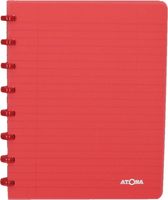 Atoma Trendy schrift, ft A5, 144 bladzijden, gelijnd, transparant rood