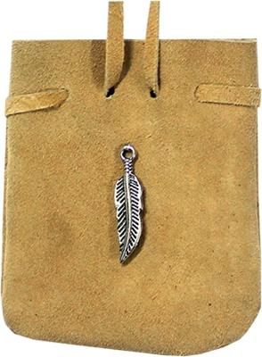 Suède Tasje Natural - Feather