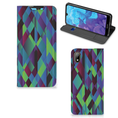 Huawei Y5 (2019) Stand Case Abstract Green Blue Huawei Y5 (2019) Stand Case Abstract Green Blue