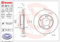 Remschijf BREMBO, Remschijftype: Binnen geventileerd, u.a. für KIA