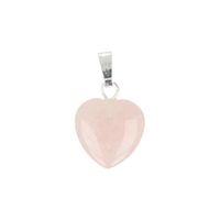 Edelstenen Hanger Roze Kwarts Hart (12 mm) - thumbnail