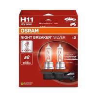 OSRAM NIGHT BREAKER SILVER, H11, halogeenkoplampen, hangende vouwdoos (2 lampen)