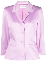 Thierry Mugler Pre-Owned chemise en coton à manches trois quarts - Violet