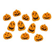 Horror gel raamstickers pompoenen - 3x - 25 x 25 cm - oranje - Halloween thema decoratie/versiering - thumbnail