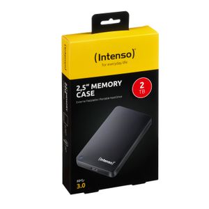 Intenso 2TB 2.5" Memory Case USB 3.0 externe harde schijf 5400 RPM 2.5" USB Type-A 3.2 Gen 1 (3.1 Gen 1) Zwart