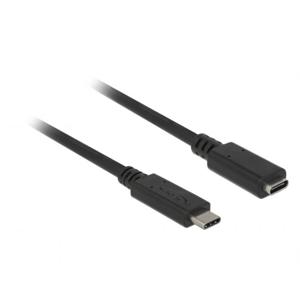 Delock USB-kabel USB 3.2 Gen1 (USB 3.0 / USB 3.1 Gen1) USB-C stekker, USB-C bus 1.50 m Zwart 85534