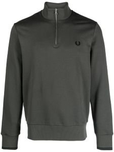 Fred Perry sweat zippé à logo brodé - Vert