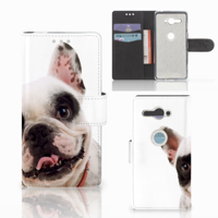 Sony Xperia XZ2 Compact Telefoonhoesje met Pasjes Franse Bulldog