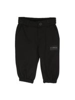 John Richmond Junior pantalon à patch logo - Noir