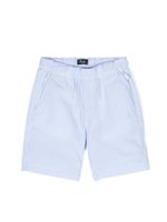 Il Gufo short en coton à rayures - Bleu