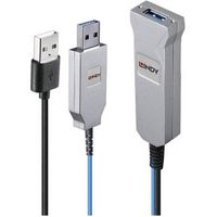 Lindy 43346 USB-kabel 100 m USB 3.2 Gen 1 (3.1 Gen 1) USB A 2 x USB A Blauw, Zilver - thumbnail