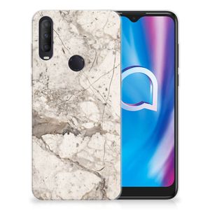 Alcatel 1S (2020) TPU Siliconen Hoesje Marmer Beige