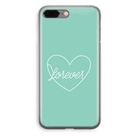 Forever heart pastel: iPhone 8 Plus Transparant Hoesje - thumbnail