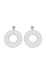 LEO PIZZO boucles d'oreilles Merletti en or blanc 18ct ornées de diamants - Argent