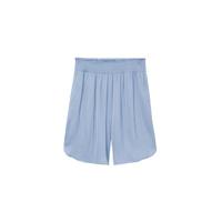 Mango high waist wide leg korte broek lichtblauw