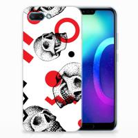 Silicone Back Case Huawei Honor 10 Skull Red