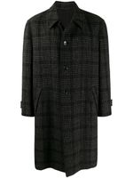 Comme Des Garçons Pre-Owned manteau mi-long à carreaux - Noir