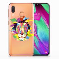 Samsung Galaxy A40 Telefoonhoesje met Naam Lion Color